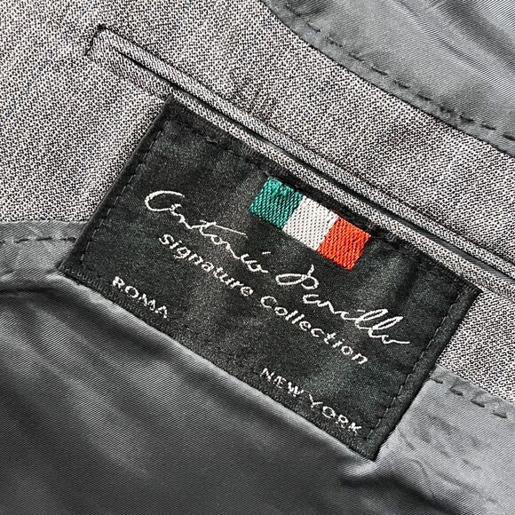 Antonio Parillo Blazer Jacket Men's 46R 100% Wool Italian Designer Gray - Picture 4 of 12